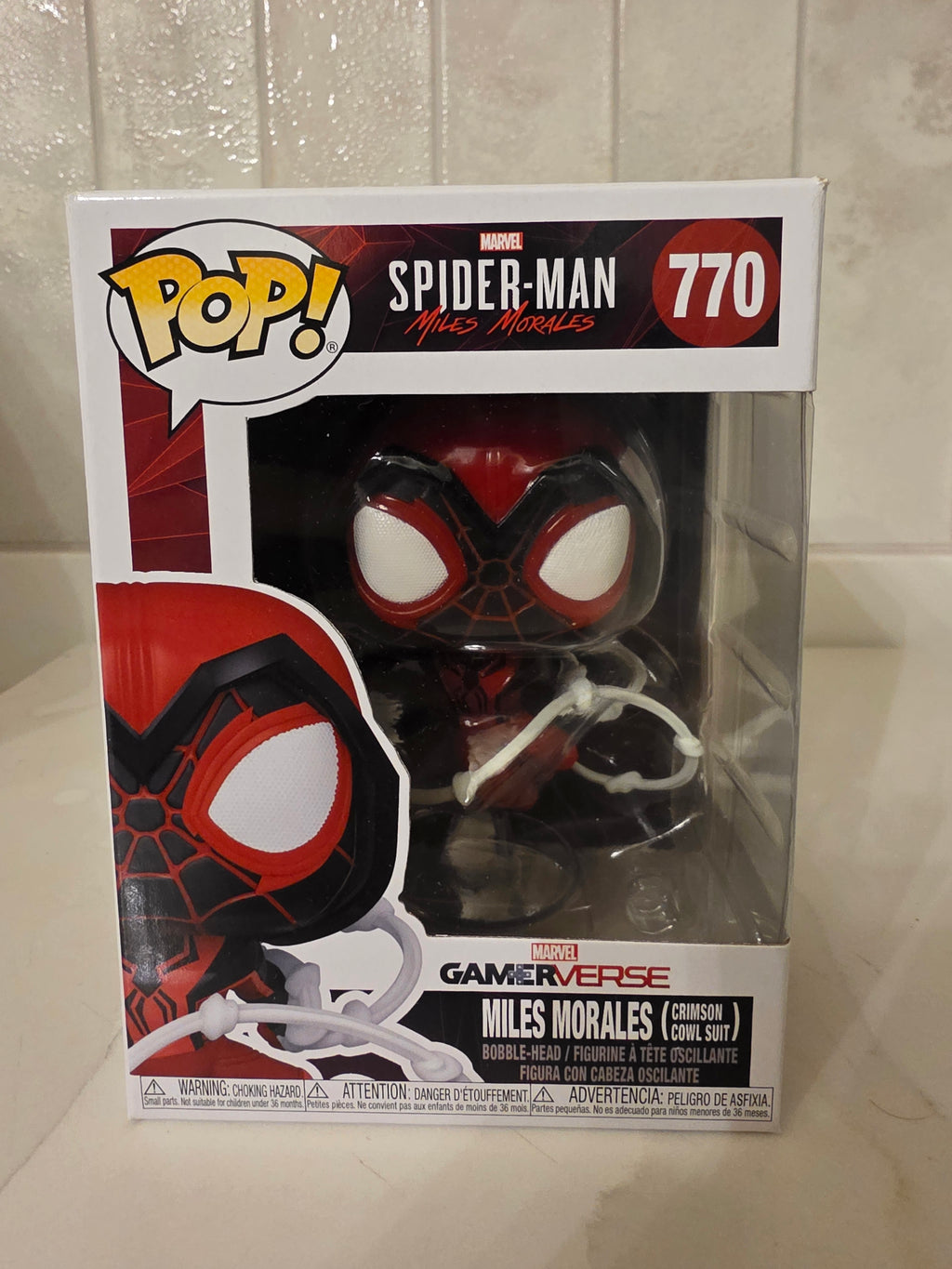 Funko Pop! Marvel Miles Morales (crimson cowl suit) 770 (pre-owned)