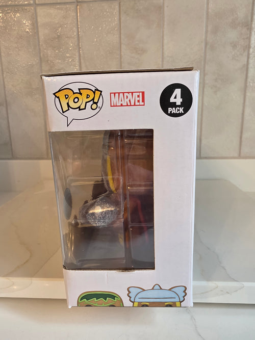 Funko Pop! 4-pack Gingerbread Captain America / Iron man / Hulk / Thor (pre-owned)