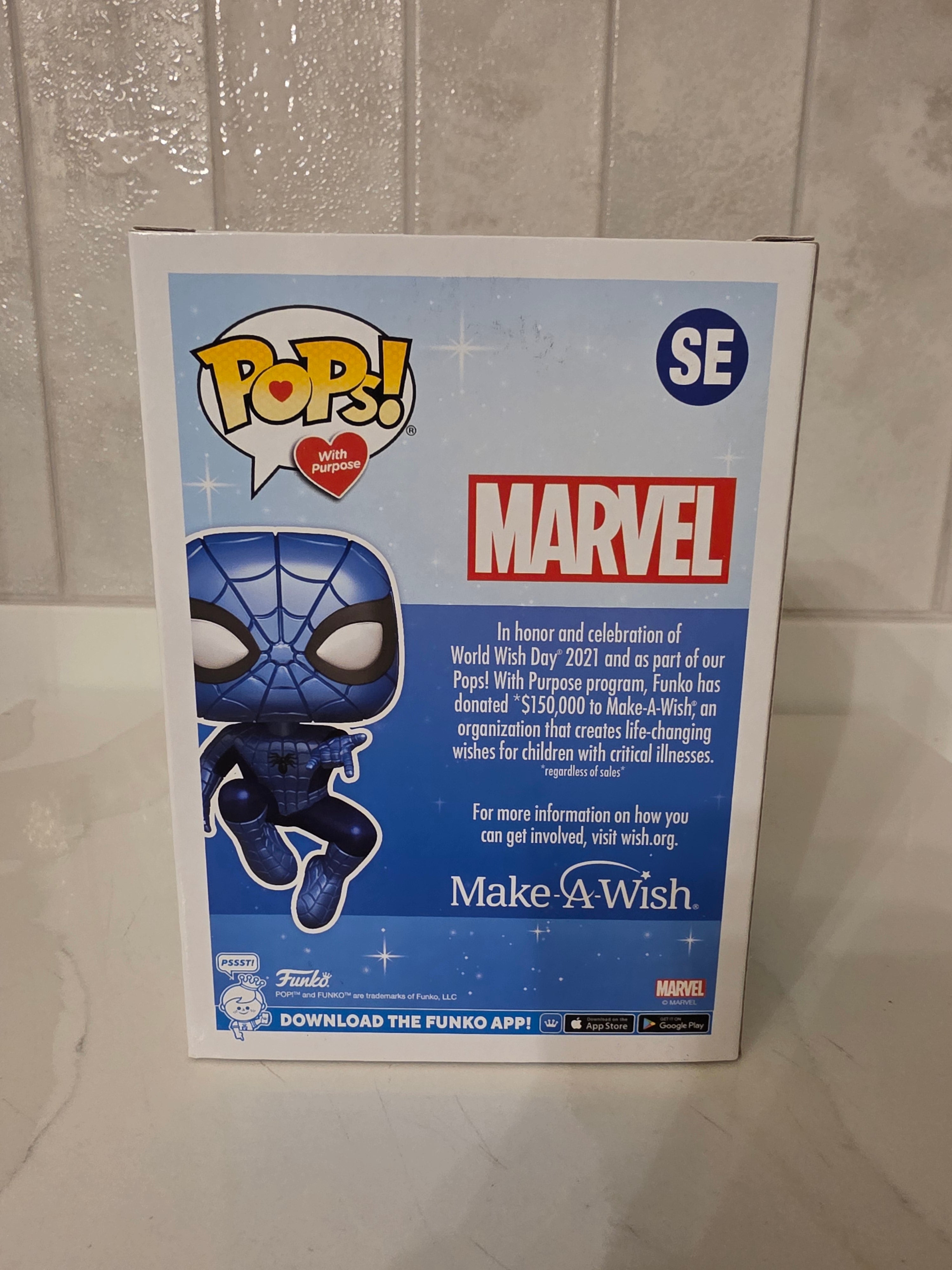 Funko Pop! Marvel Spider-man (make-a-wish) (pre-owned)