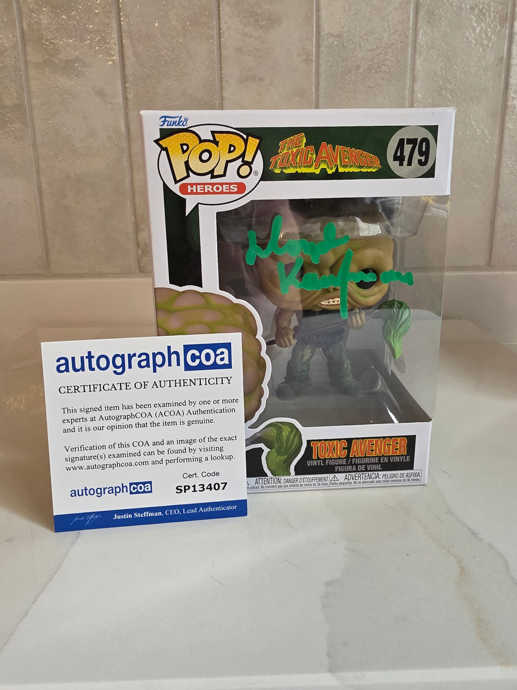 Funko Pop! The Toxic Avenger - autographed by Lloyd Kaufman