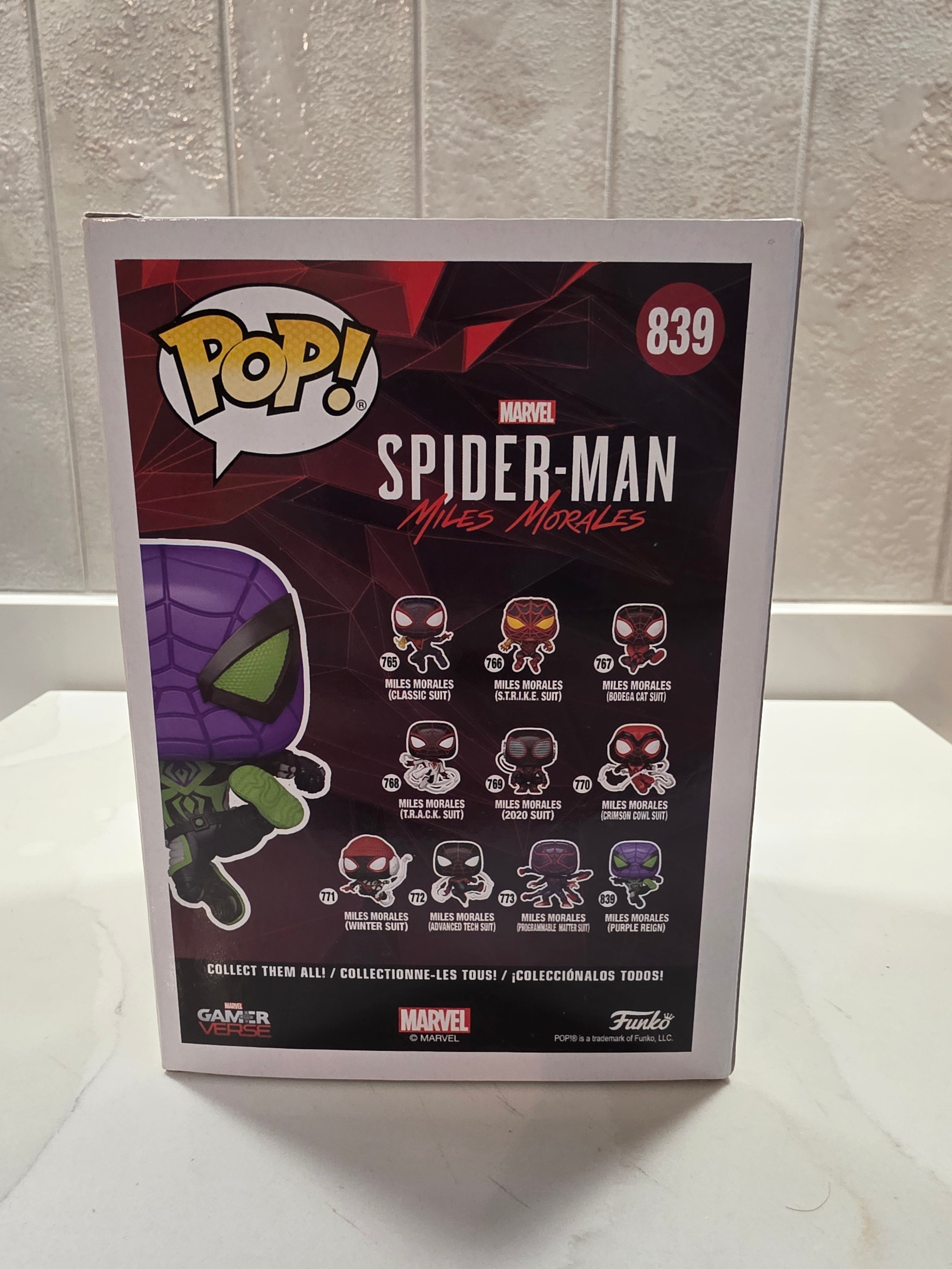 Funko Pop! Marvel Miles Morales (purple reign) 839 (pre-owned)