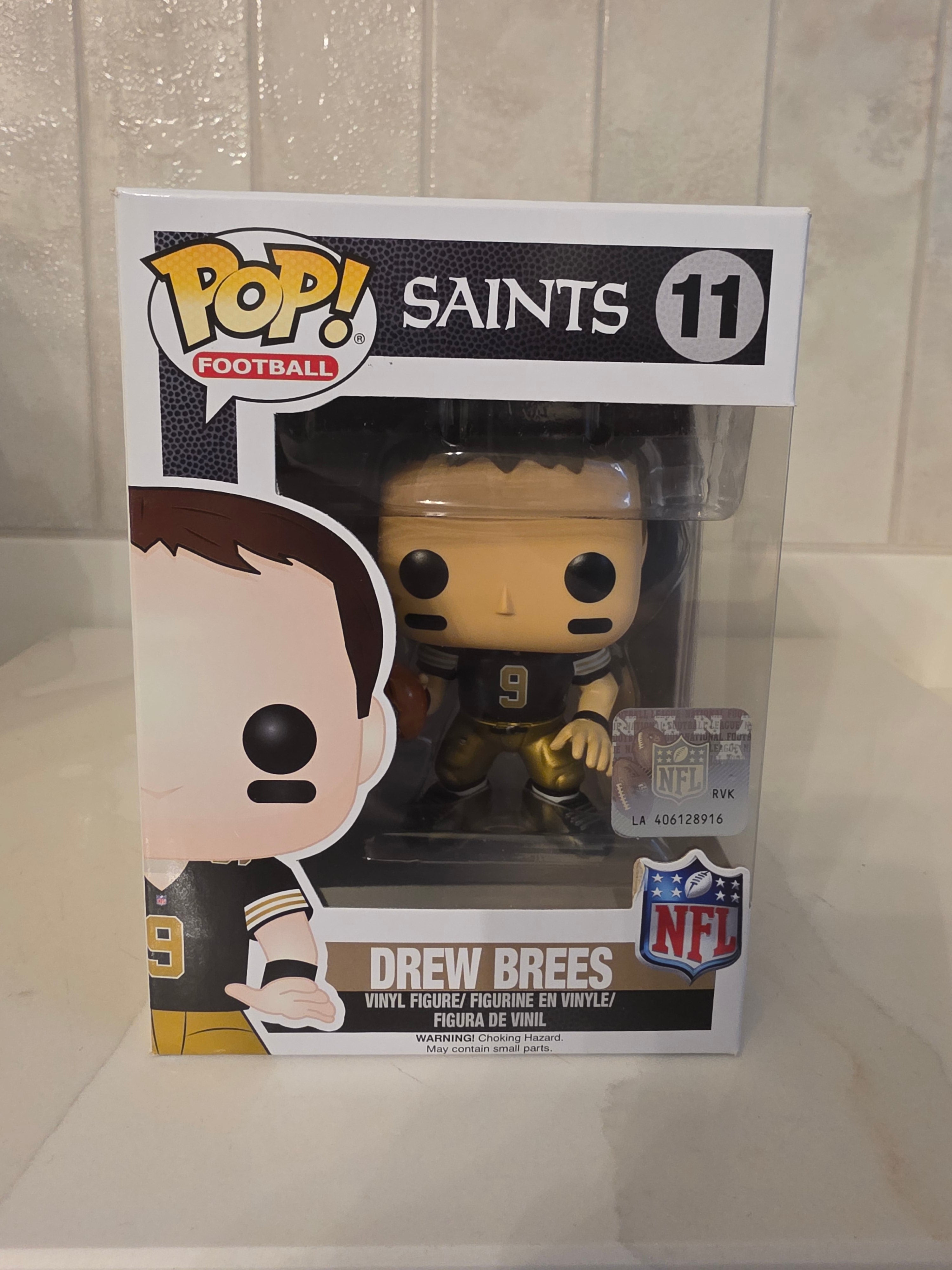 Funko Pop! NFL Saints Drew Brees 11 (blue shirt) (pre-owned)