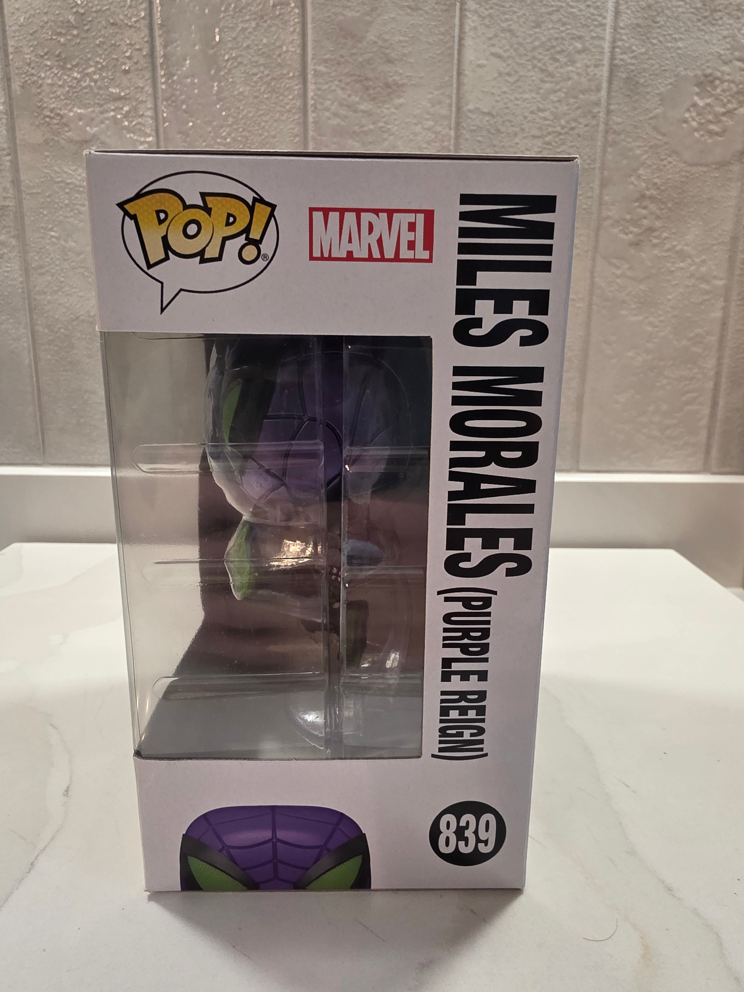 Funko Pop! Marvel Miles Morales (purple reign) 839 (pre-owned)