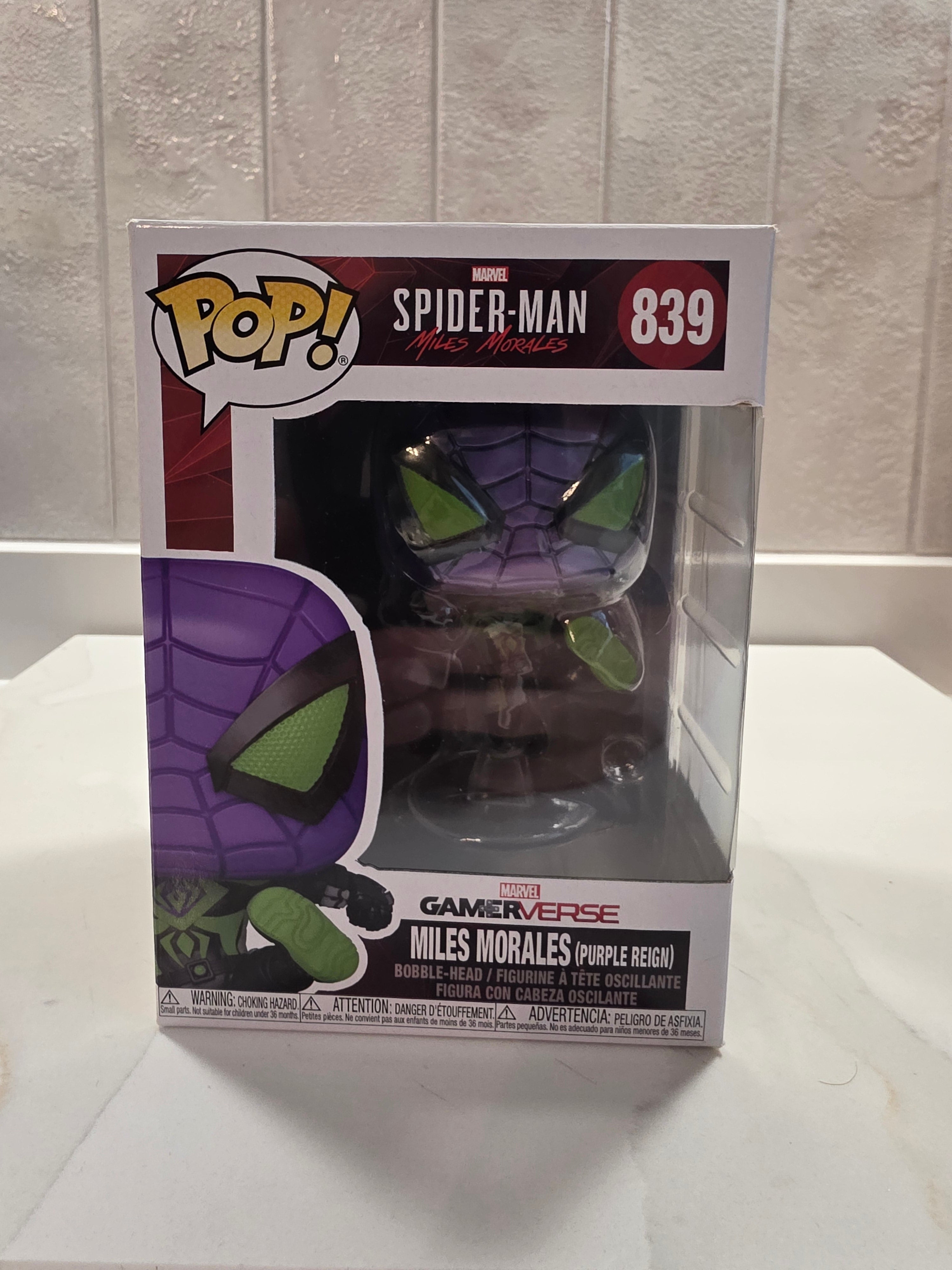 Funko Pop! Marvel Miles Morales (purple reign) 839 (pre-owned)